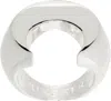 Marine Serre Silver Regenerated Brass Moon Ring In Mt11 Shiny Silver