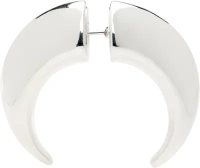Marine Serre Silver Regenerated Tin Single Earring In Mt11 Shiny Silver