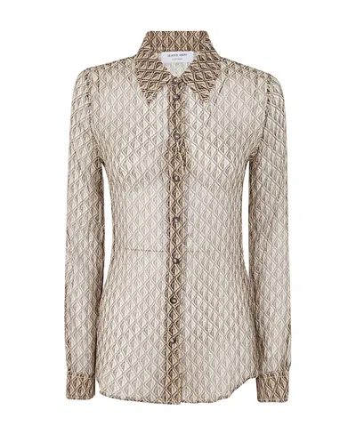 MARINE SERRE SINGLE-BREASTED LONG-SLEEVED SHIRT