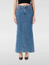 Marine Serre Crescent-moon-print Maxi Skirt In Blau