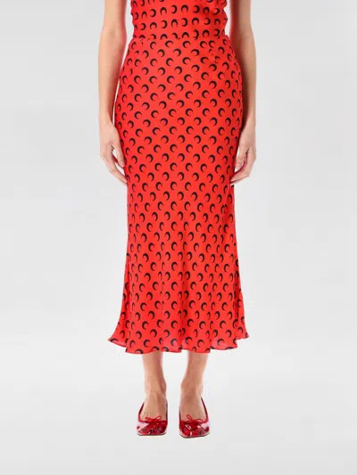 MARINE SERRE SKIRT MARINE SERRE WOMAN COLOR RED,G65776014