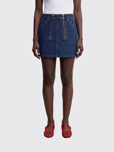 Marine Serre Skirt Woman In Blue