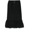 Marine Serre Elastic Waist Skirt In Black