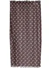 Marine Serre Brown Moon Printed Mesh Midi Skirt In Brown