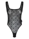 Marine Serre Sleeveless Bodysuit In Black