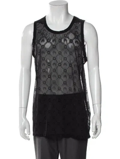 Pre-owned Marine Serre Sleeveless Jersey In Gray
