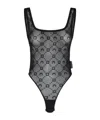 Marine Serre Sleeveless Bodysuit In Gray