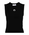 Marine Serre Black Moon Logo Vest In Black