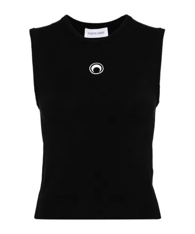 MARINE SERRE MARINE SERRE SLEEVELESS RIBBED KNIT TOP