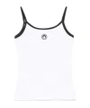 Marine Serre Moon Logo Ribbed Tank Top In White
