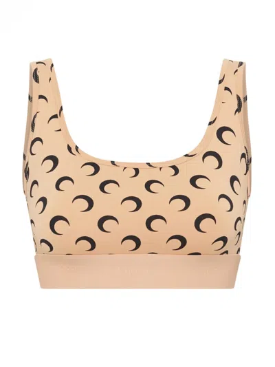Marine Serre Slim Fit Mini Bra Top In Nude