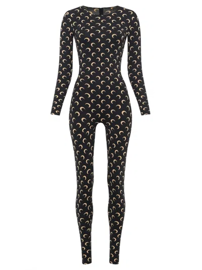 Marine Serre Slim Fit Moon Jumpsuit - Size S In Black