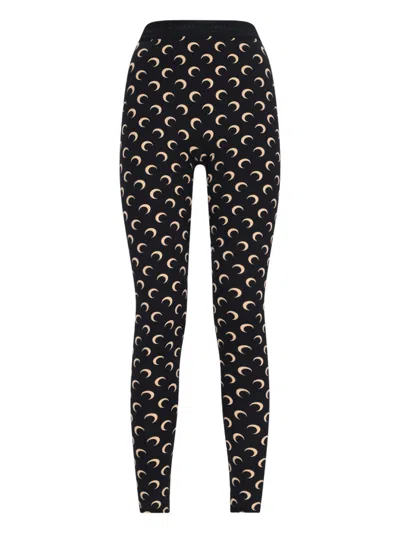 Marine Serre Moon Leggings In Black