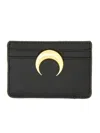 Marine Serre Moon Charm Card Holder In Black