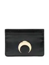 Marine Serre Smoth Leather Moon Charm Cardholder In Black