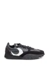 Marine Serre Ms Rise Leather Sneakers In Black