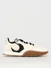 Marine Serre Crescent Moon Suede Panel Sneakers In ベージュ