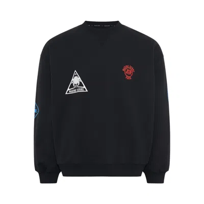 Pre-owned Marine Serre Souvenir Fleece Oversized Sweatshirt 'black'