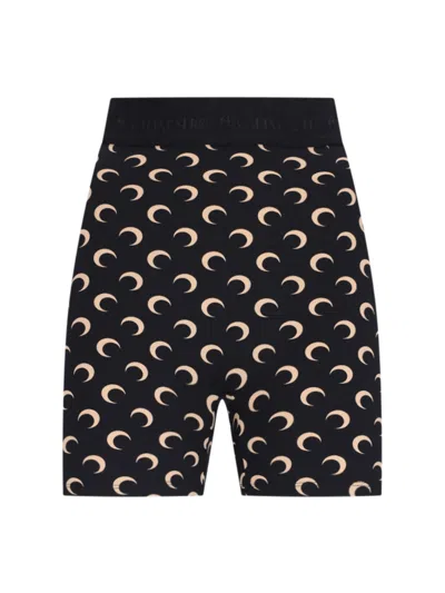 Marine Serre Sport Shorts Moon In Black