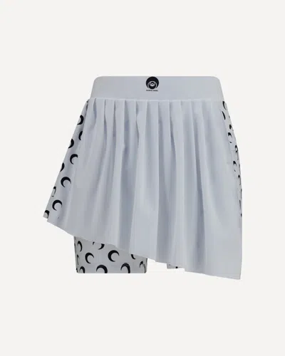 Marine Serre Sporty Mini Skirt With Built-in Shorts In Blue