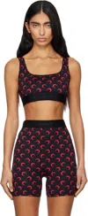 Marine Serre Ssense Exclusive Black Recycled Moon Jersey Sport Bra
