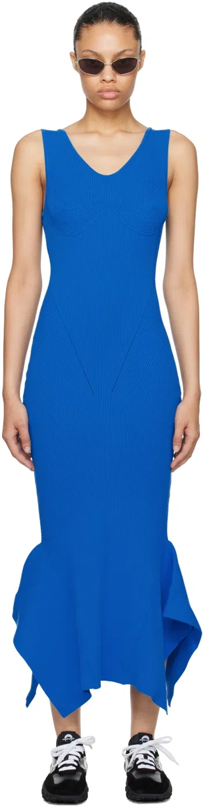 Marine Serre Ssense Exclusive Blue Midi Dress In Bl45 Blue