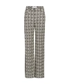 Marine Serre Moon Diamant-print Tailored Trousers In Gray