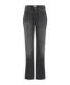 Marine Serre Moon Laser Grey Wash Denim Straight Jeans In Black