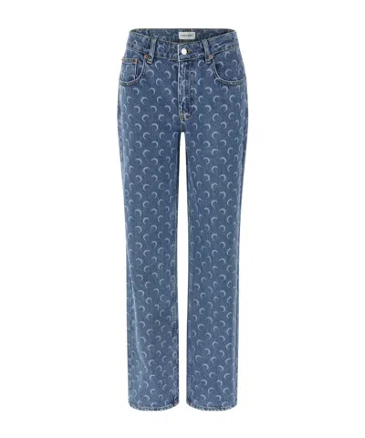 MARINE SERRE STRAIGHT-LEG JEANS