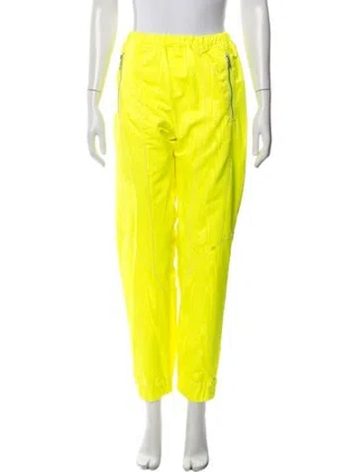 Pre-owned Marine Serre Straight Leg Pants In Yellow