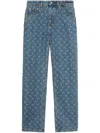 Marine Serre Straight-leg Trousers In Blue