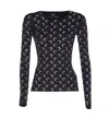 Marine Serre Moon Strass Crewneck Top
