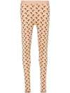 MARINE SERRE MARINE SERRE LEGGINGS WITH BLEND FABRIC AND UNIQUE PATTERN DESIGN