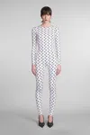Marine Serre Crescent Moon-print Jumpsuit - Women's - Recycled Polyester/recycled Elastane In White