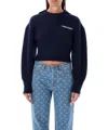 Marine Serre Navy Blue Sailor-collar Sweater