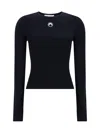 Marine Serre Black Core Sweater In Black