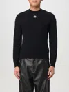 Marine Serre 'lune Logo' Crew Neck Sweater In Schwarz