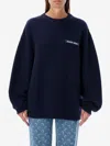 Marine Serre Logo-patch Sweater In Blau