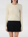 Marine Serre Moon Jacquard Knit Fitted Sweater In Beige