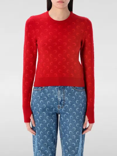 MARINE SERRE SWEATER MARINE SERRE WOMAN COLOR RED,G58782014