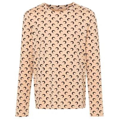 Marine Serre Moonogram-pattern T-shirt In Neutrals