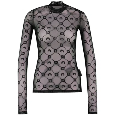 Marine Serre Sweaters In Black