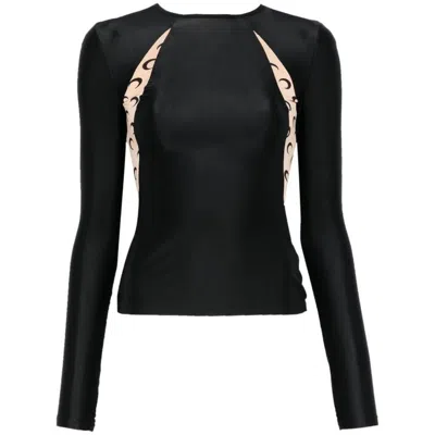 Marine Serre Sweaters In Black