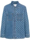 Marine Serre Blue Moon Laser Denim Jacket In Blue