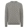 Marine Serre Embroidered Wooo And Viscose Sweater In Animal Print