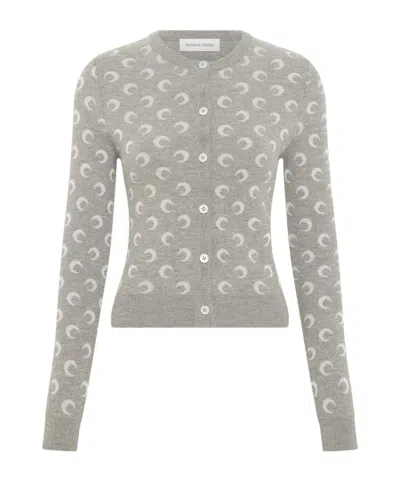 MARINE SERRE MARINE SERRE SWEATERS LIGHT GREY