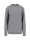 Marine Serre Long Sleeve Crew Neck Knitwear With Pattern In Multi