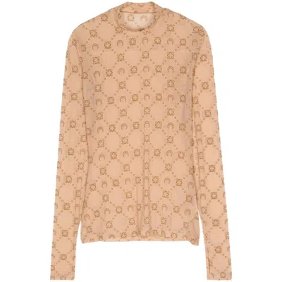 Marine Serre Sweaters In Neutral