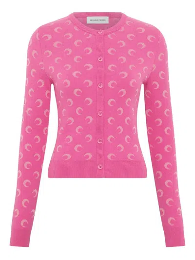 Marine Serre Sweaters In Pink