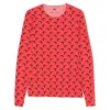 Marine Serre Second Skin Moon Creneck Top In Red